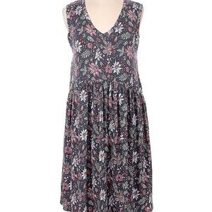Loft V neck babydoll floral dress size Large